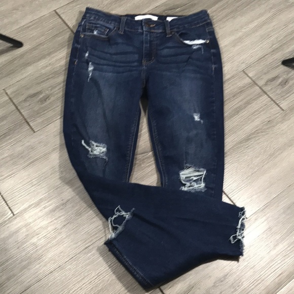 Eunina Jude Mid-Rise Skinny Distressed Ankle Jeans size 7 - Picture 4 of 9